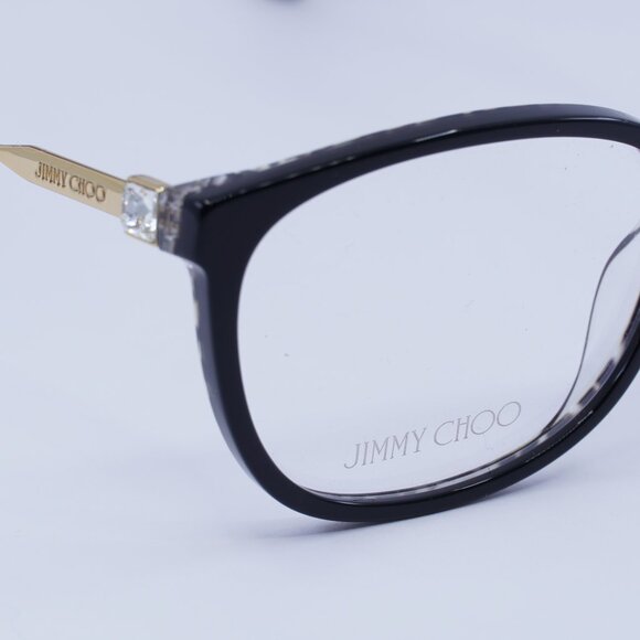 🕶️ New Jimmy Choo JC302 07T3 00 Eyeglasses - Black/Gold Frame 53mm - Picture 6 of 10